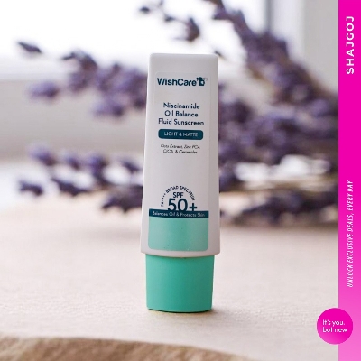 Picture of WishCare Niacinamide Oil Balance Fluid Sunscreen 50 gm - Multicolor