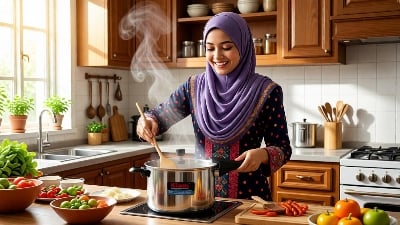 Picture of Kiam Tri-Ply Stainless Steel Induction-Based Pressure Cooker For All Cooktops Compatible-5.5 lt