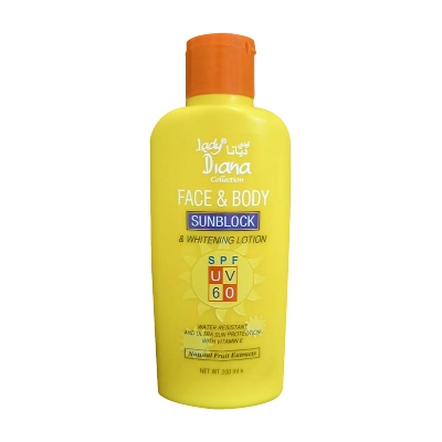 Picture of Lady Diana Face & Body Sun Block & Whitening Lotion SPF 40 200ml