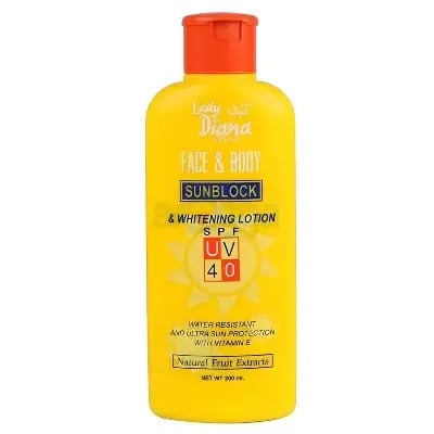 Picture of Lady Diana Face & Body Sun Block & Whitening Lotion SPF 40 200ml