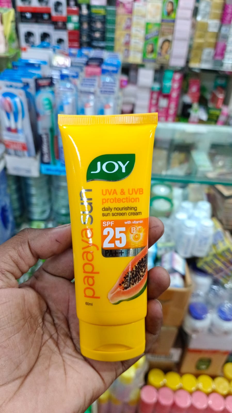 Picture of International product Skin care JOY papaya sun screen cream UVA & UVB protection - 60 ml