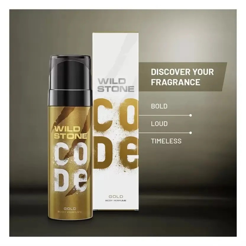 Picture of Wild Stone - Code Titanium No Gas Body Perfume For Men, Long Lasting Intense Fragrance - 120ml
