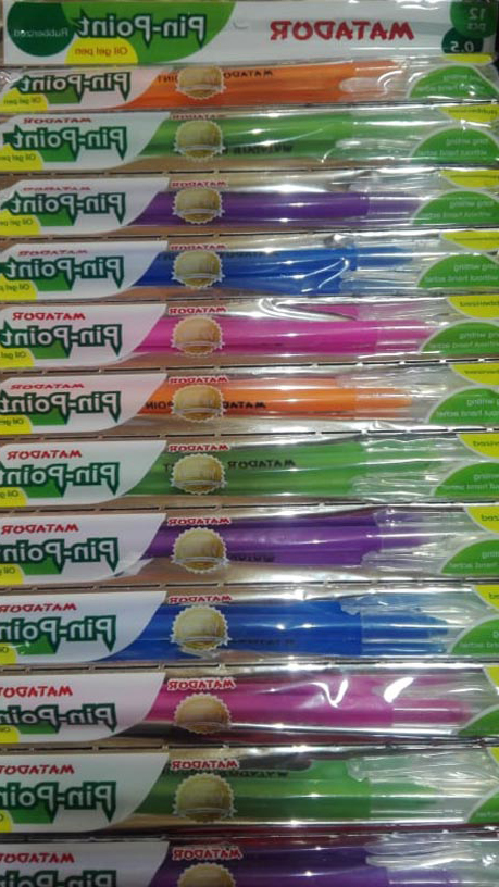 Picture of Matador 1 Dozen Pin Point Markers Office School Supply Non Refillable Ink Ballpoint Pens - Multicolor