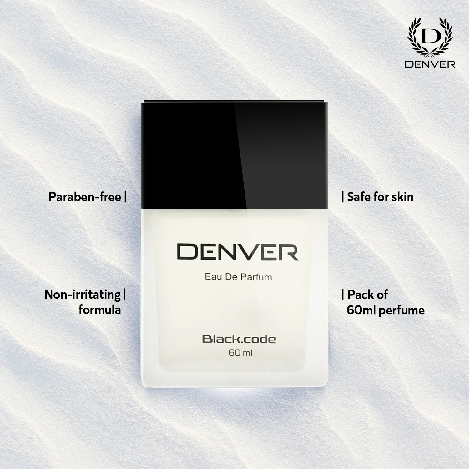 Picture of DENVER - Black Code Perfume| Eau de Parfum - For Men |Long Lasting Luxury Scent Fragrance - 60ML