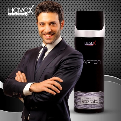 Picture of International UAE product Body spray party scent Havex RAPTOR used for male- 200 ml