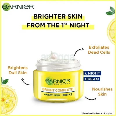 Picture of Garnier Bright Complete Vitamin C Yoghurt Night Cream -18 gm
