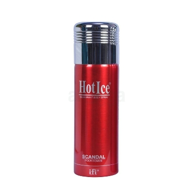 Picture of International UAE product Body spray Scandal Hot Ice used for male - 200 ml