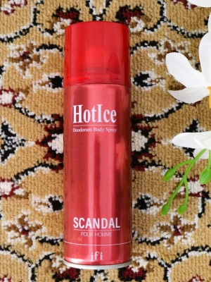 Picture of International UAE product Body spray Scandal Hot Ice used for male - 200 ml