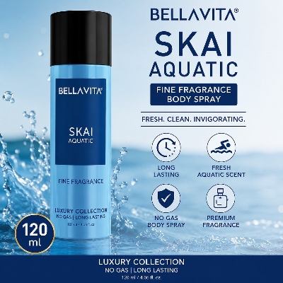 Picture of Bellavita SKAI Aquatic Fine Fragrance Luxury Body Spray-120 ml