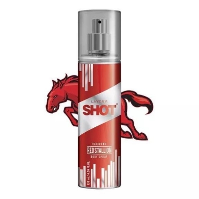 Picture of LaYer'r Shot Fragrant Red Stallion Body Spray for men 135ml