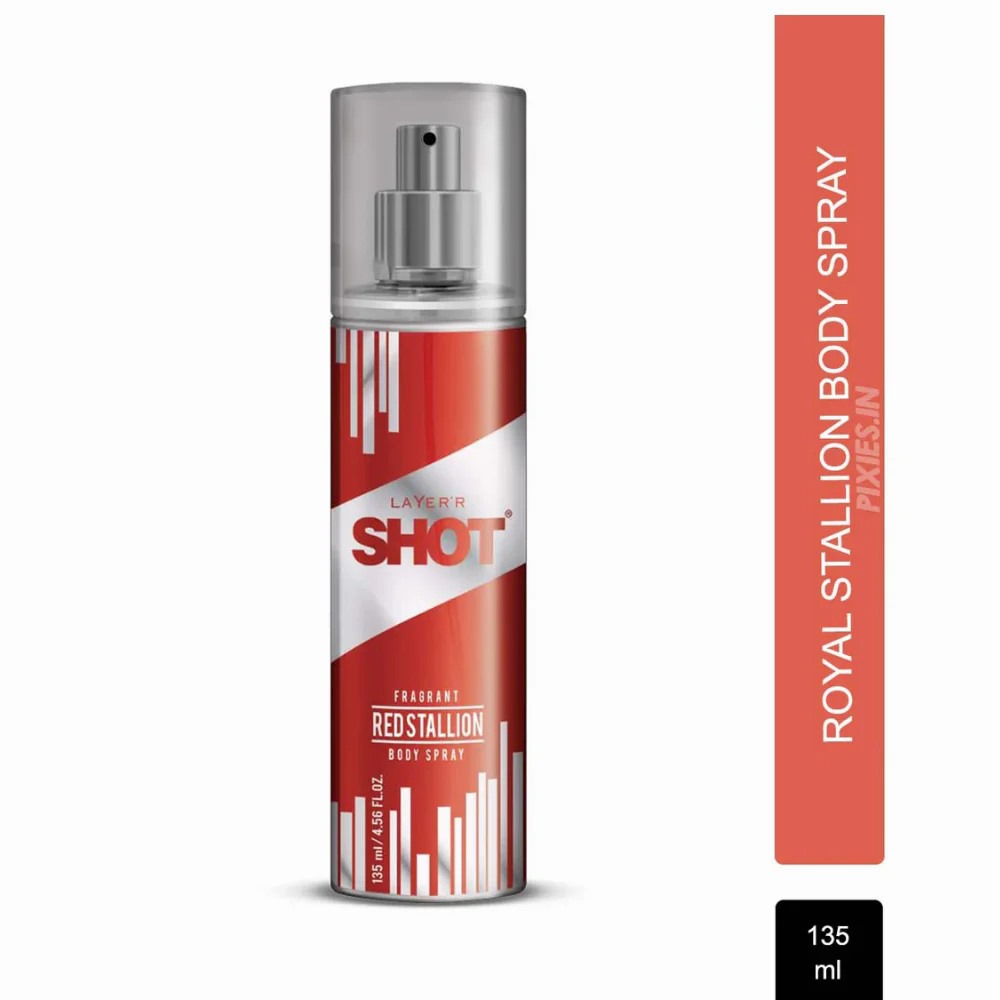 Picture of LaYer'r Shot Fragrant Red Stallion Body Spray for men 135ml