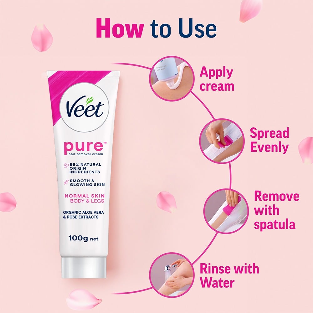 Picture of Veet Silky Fresh Hair Removal Cream Body & Lags For Normal Skin 100ml - Multicolor