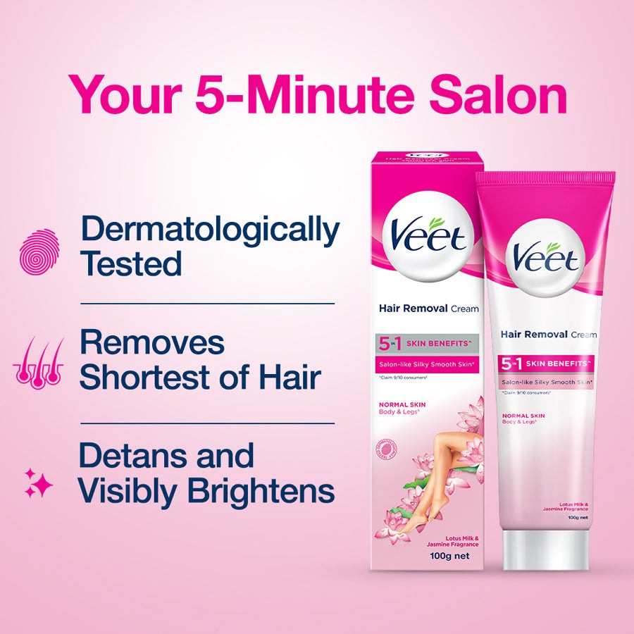 Picture of Veet Silky Fresh Hair Removal Cream Body & Lags For Normal Skin 100ml - Multicolor