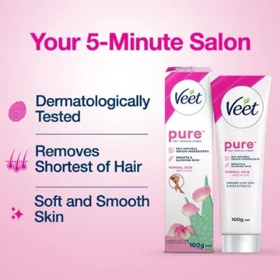 Picture of Veet Pure Hair Removal Cream Body & Legs For Sensitive Skin 100G - Multicolor