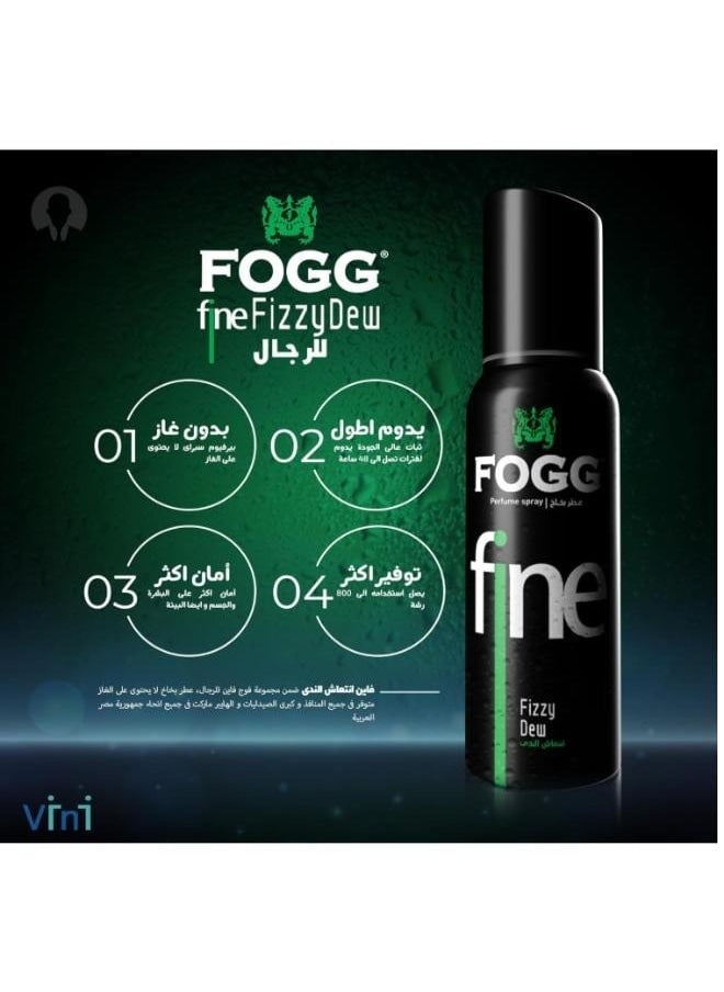 Picture of FOGG Fine Fizzy Dew Deodorant No Gas Long-Lasting Perfume Body Spray- 120ML