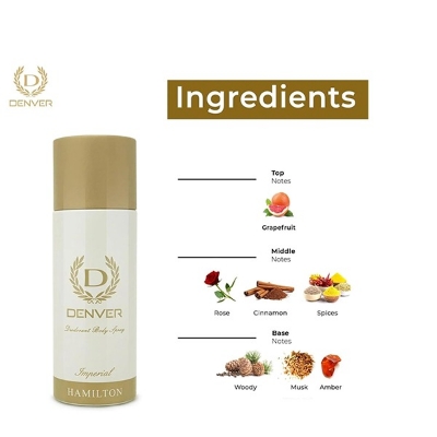 Picture of DENVER - Hamilton Imperial Deodorant Body Spray Long Lasting Deodorant for Men - 150 ml