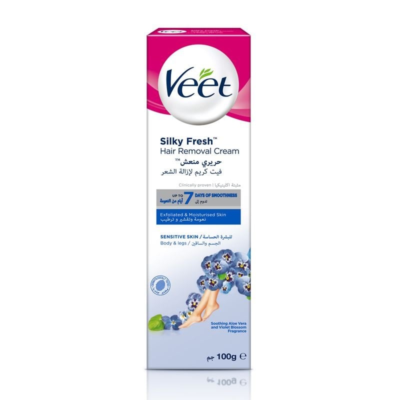 Picture of Veet Silky Fresh Hair Removal Cream For Sensitive Skin 100g - Multicolor