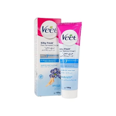 Picture of Veet Silky Fresh Hair Removal Cream For Sensitive Skin 100g - Multicolor