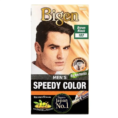 Picture of Bigen Men's Speedy Color Natural Black 102 40g+40g - Black