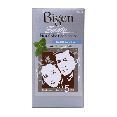 Picture of Bigen Speedy Hair Color Conditioner With Natural Herbs - Dark Brown 883 - 40g+40g - Brown