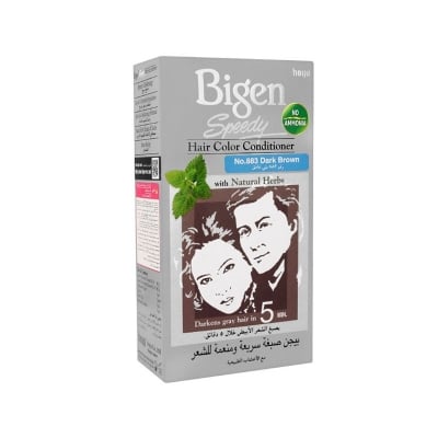 Picture of Bigen Speedy Hair Color Conditioner With Natural Herbs - Dark Brown 883 - 40g+40g - Brown