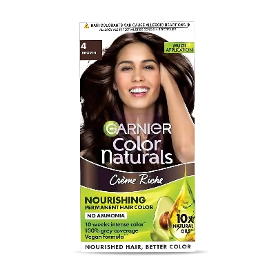 Picture of Garnier Color Naturals Creme Riche Hair Color 4 Brown 70ml+60g - Brown