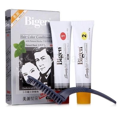 Picture of Bigen Speedy Hair Color Conditioner With Natural Herbs - Natural Black 881 - 40g+40g - Black