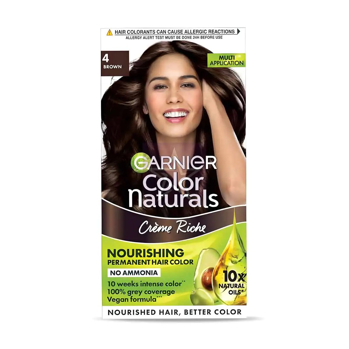Picture of Garnier Color Naturals Creme Riche Hair Color 4 Brown 35ml+30g - Brown
