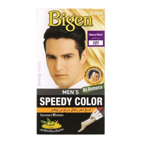 Picture of Bigen Men's Speedy Color Natural Black 101 40g+40g - Black