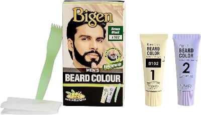 Picture of Bigen Men’s Beard Color -  20g+20g -Natural Black B102 - Black
