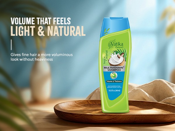 Picture of Vatika Naturals Coconut and Castor Volume & Thickness Shampoo - 400ml - Multicolor