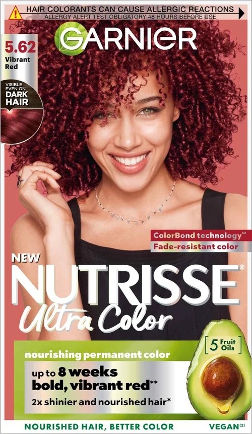 Picture of Garnier Nutrisse Vibrant Red 5.62 Permanent Hair Dye 70ml+60g - Red