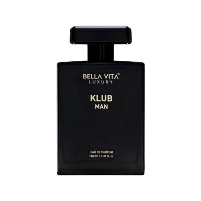Picture of Bella Vita Luxury KLUB Man Eau De Parfum Perfume for Men with Lemon, Rose and Vanilla|Musky and Spicy Long Lasting Premium EDP Fragrance Scent, 100Ml
