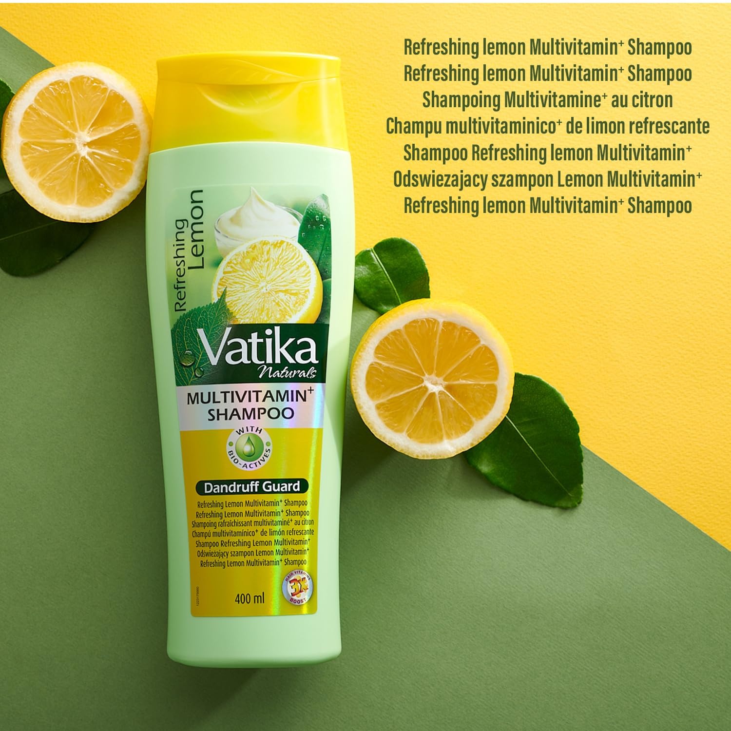 Picture of Vatika Dandruff Guard Shampoo With Lemon And Yoghurt -400 ml - Multicolor