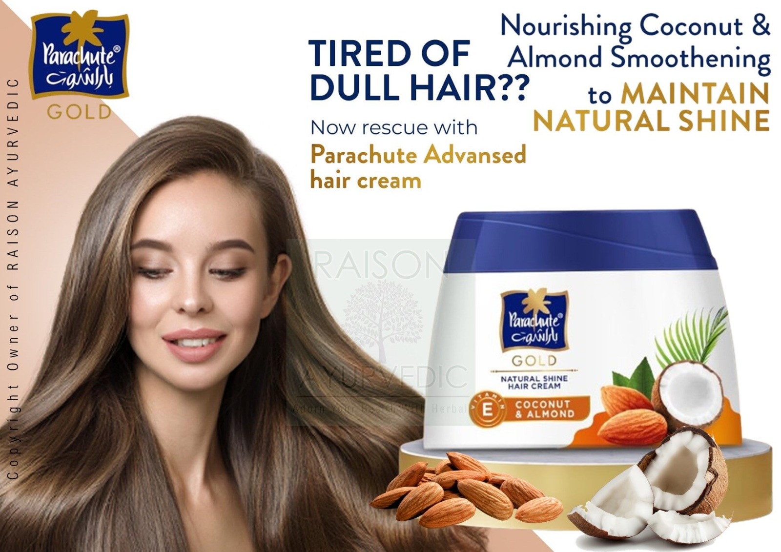 Picture of Parachute Gold Anti Hair fall Hair cream International UAE product used for male/ female 140 ml