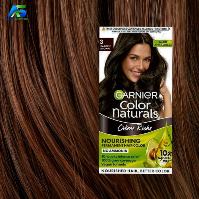 Picture of Garnier Color Naturals 3 Darkest Brown 35ml+30g - Brown