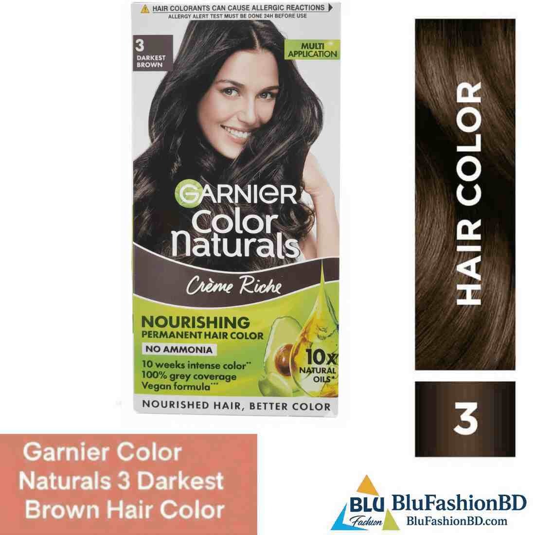 Picture of Garnier Color Naturals 3 Darkest Brown 35ml+30g - Brown