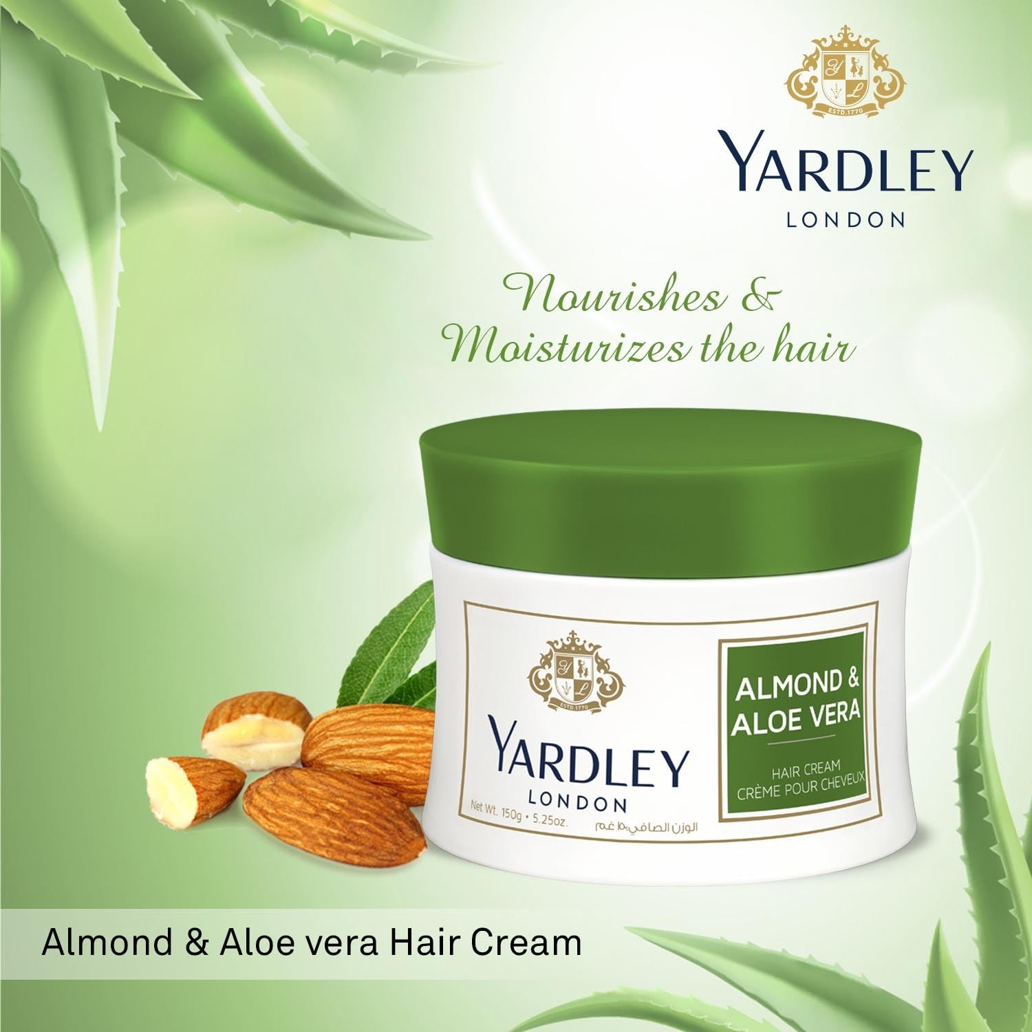Picture of Yardley Almond & Aloe Vera Hair Cream 150g
