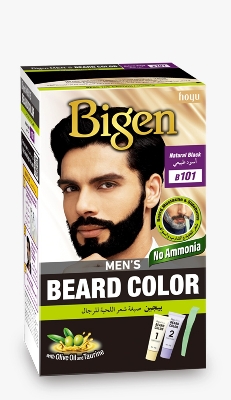 Picture of Bigen Men’s Beard Color -  20g+20g -Natural Black B101 - Black