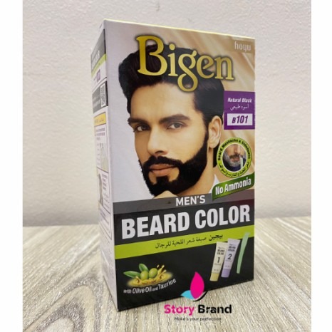 Picture of Bigen Men’s Beard Color -  20g+20g -Natural Black B101 - Black