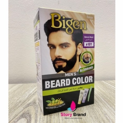 Picture of Bigen Men’s Beard Color -  20g+20g -Natural Black B101 - Black
