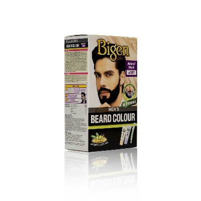 Picture of Bigen Men’s Beard Color -  20g+20g -Natural Black B101 - Black