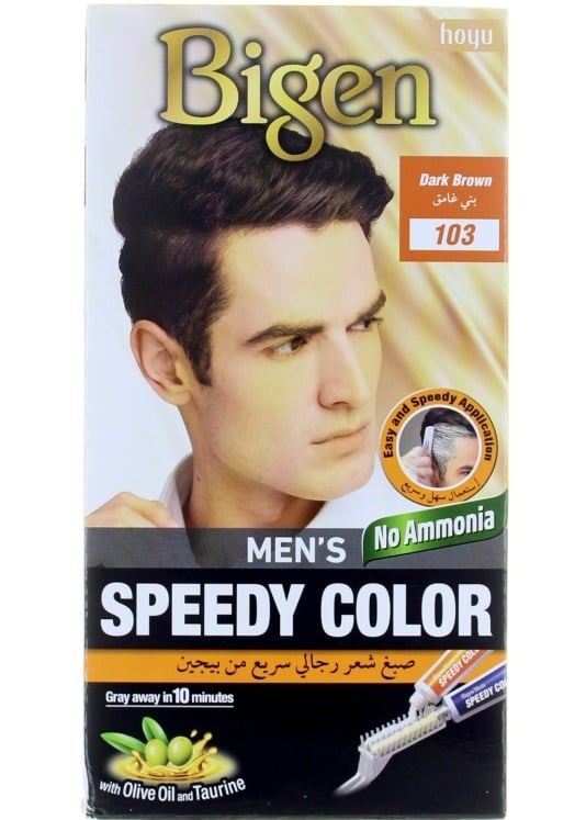 Picture of Bigen Men's Speedy Color Natural Black 103 40g+40g - Brown