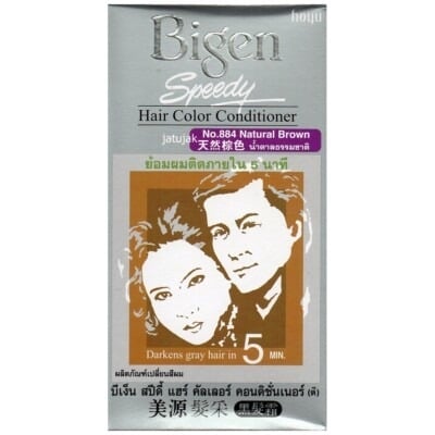 Picture of Bigen Speedy Hair Colour Conditioner Natural Brown 884 -40g+40g - Brown