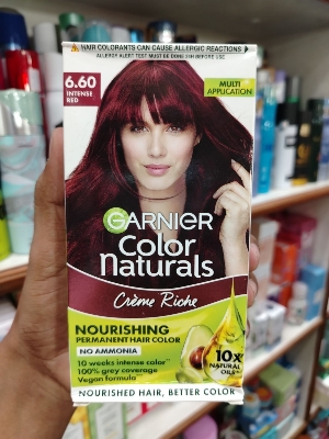 Picture of Garnier Color Naturals Creme Riche Hair Color  6.60 Intense Red 35ml+30g - Red