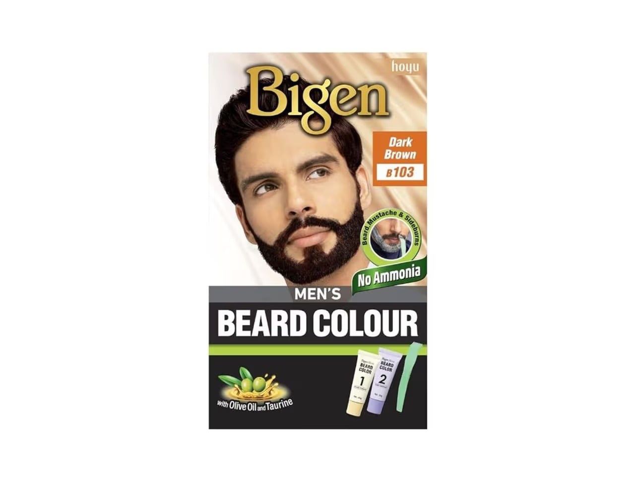 Picture of Bigen Men’s Beard Color -  20g+20g -Natural Black B103 - Black