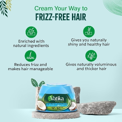 Picture of Vatika Naturals Coconut Henna And Almond Styling Hair Cream 140 ml