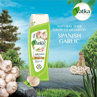 Picture of Vatika Naturals Spanish Garlic Natural Hair Growth Shampoo  400m - Multicolor