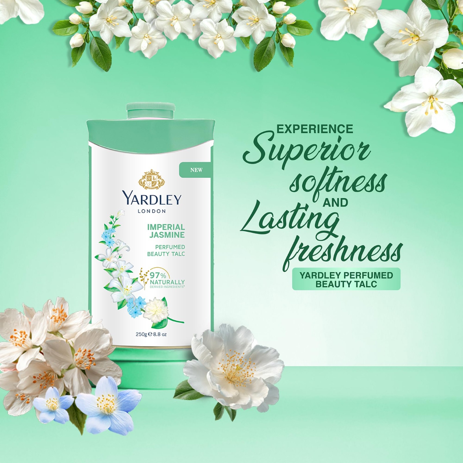 Picture of Yardley London Jasmine Perfumed Talcum Powder -250 gm - Multicolor