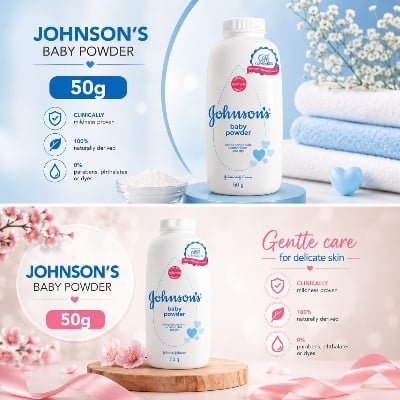 Picture of Johnson's Classic Baby Powder – 50 gm - Multicolor